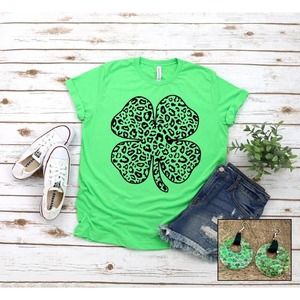 Leopard Shamrock tee